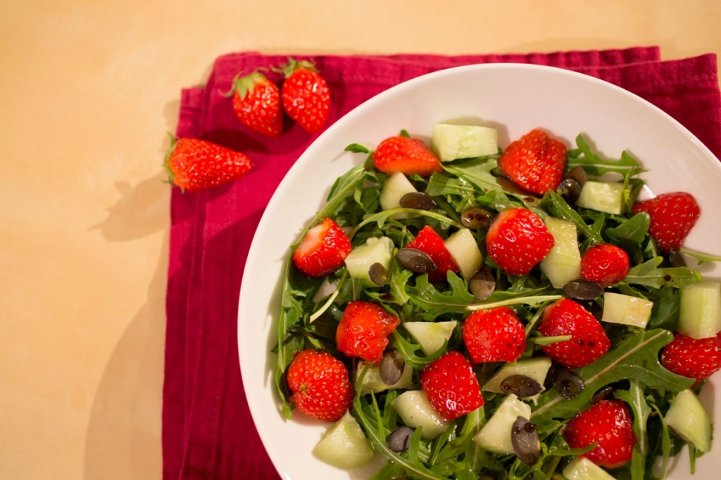 salade roquette-fraise